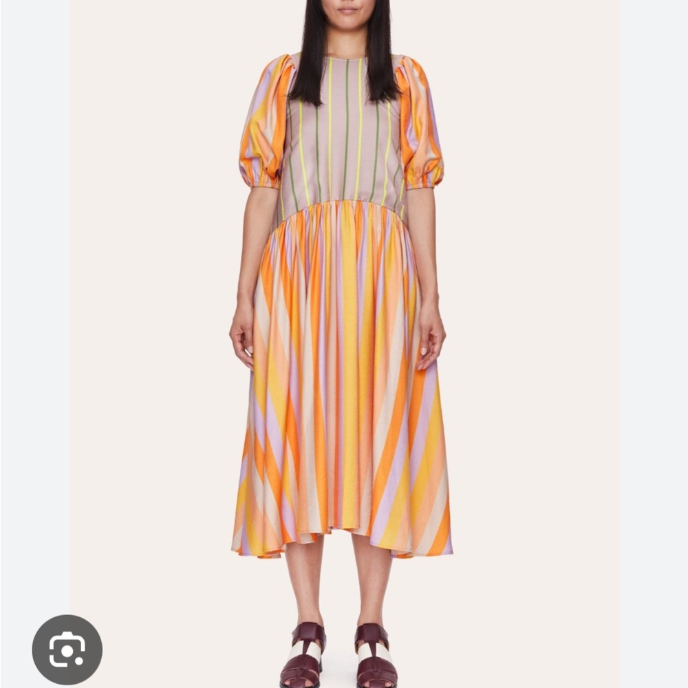 STINE GOYA Colorful Striped Midi Dress